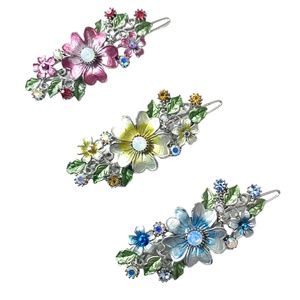 Floral Multicolor Barrette Set